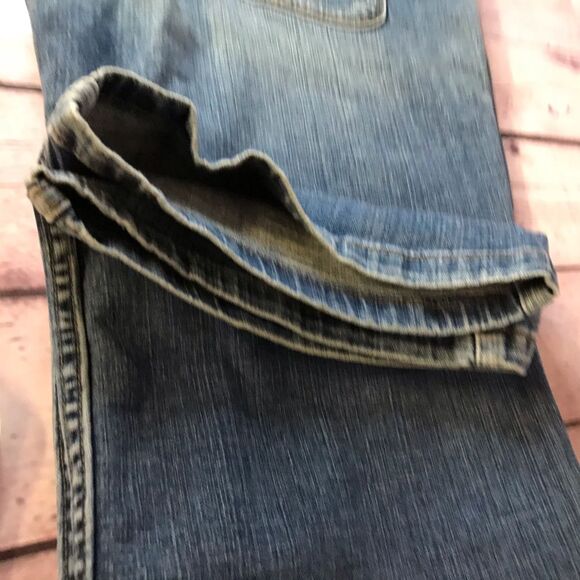 Women Levi's 545 Medium Wash Low Bootcut Blue Denim Stretch Y2K Jeans Size 10M - Picture 5 of 10